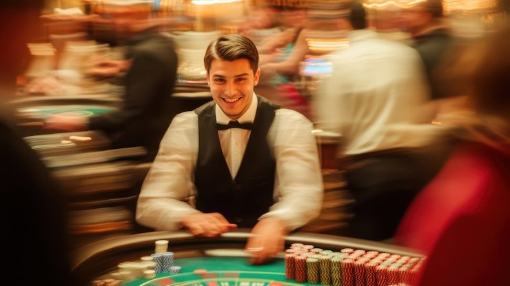 JILI betting interface showing blackjack, roulette, and baccarat layout options